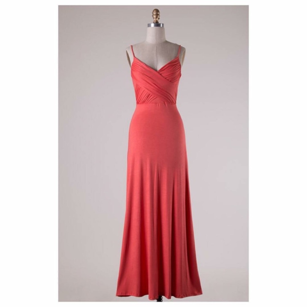 🛍last call! Boutique coral maxi dress